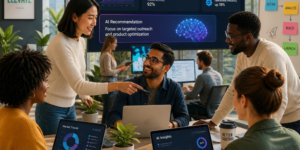 Team working together with AI tools